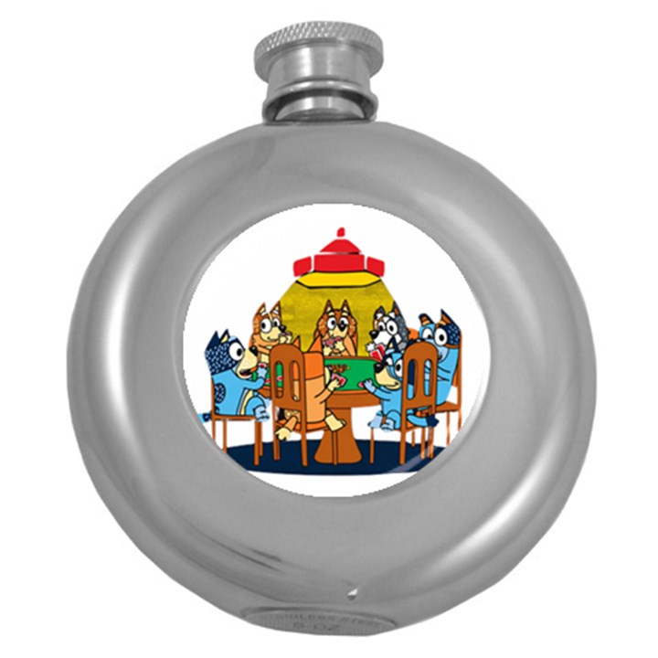 Bluey Round Hip Flask (5 oz)