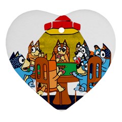 Bluey Heart Ornament (two Sides)