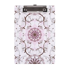 Floral Flora Flower Seamless Pattern A5 Acrylic Clipboard by Bedest