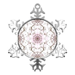 Floral Flora Flower Seamless Pattern Metal Small Snowflake Ornament by Bedest