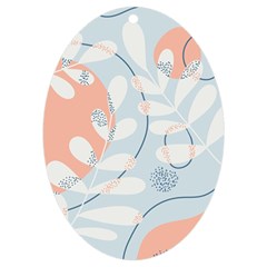 Pattern Plants Leaves Nature Uv Print Acrylic Ornament Oval