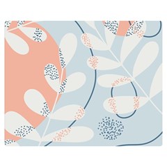 Pattern Plants Leaves Nature Premium Plush Fleece Blanket (medium)