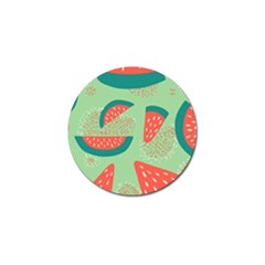 Watermelon Dots Summer Pattern Golf Ball Marker by Bedest