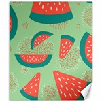 Watermelon Dots Summer Pattern Canvas 8  x 10  8.15 x9.66  Canvas - 1