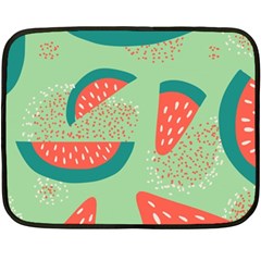 Watermelon Dots Summer Pattern Two Sides Fleece Blanket (Mini)