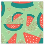 Watermelon Dots Summer Pattern Square Satin Scarf (36  x 36 ) Front