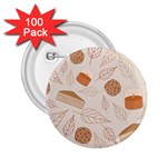 Leaves Cake Cookies Pattern 2.25  Buttons (100 pack)  Front