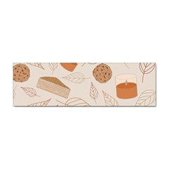 Leaves Cake Cookies Pattern Sticker Bumper (10 Pack) by Bedest