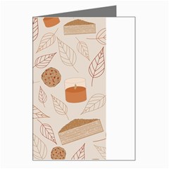 Leaves Cake Cookies Pattern Greeting Card