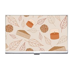 Leaves Cake Cookies Pattern Business Card Holder by Bedest