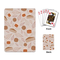 Leaves Cake Cookies Pattern Playing Cards Single Design (rectangle)