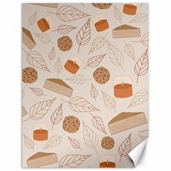 Leaves Cake Cookies Pattern Canvas 12  X 16  by Bedest