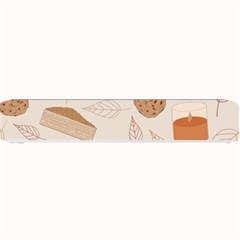 Leaves Cake Cookies Pattern Small Bar Mat by Bedest