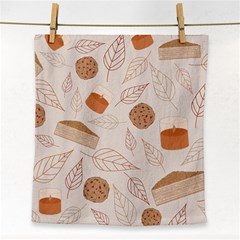 Leaves Cake Cookies Pattern Face Towel by Bedest