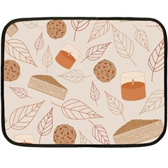 Leaves Cake Cookies Pattern Fleece Blanket (mini) by Bedest