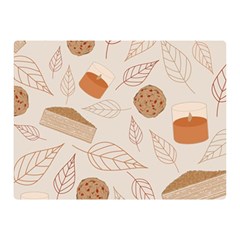 Leaves Cake Cookies Pattern Two Sides Premium Plush Fleece Blanket (mini) by Bedest