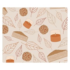 Leaves Cake Cookies Pattern Two Sides Premium Plush Fleece Blanket (kids Size) by Bedest