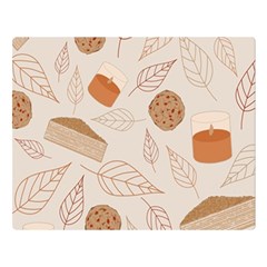 Leaves Cake Cookies Pattern Premium Plush Fleece Blanket (large) by Bedest