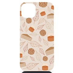 Leaves Cake Cookies Pattern Iphone 14 Plus Black Uv Print Case by Bedest