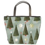 Christmas Trees Pattern Bucket Bag Front