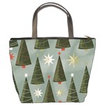 Christmas Trees Pattern Bucket Bag Back