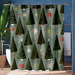 Christmas Trees Pattern Shower Curtain 60  X 72  (medium)  by Bedest