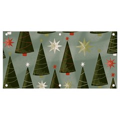 Christmas Trees Pattern Banner And Sign 4  X 2 