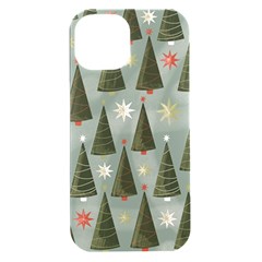 Christmas Trees Pattern Iphone 15 Plus Black Uv Print Pc Hardshell Case