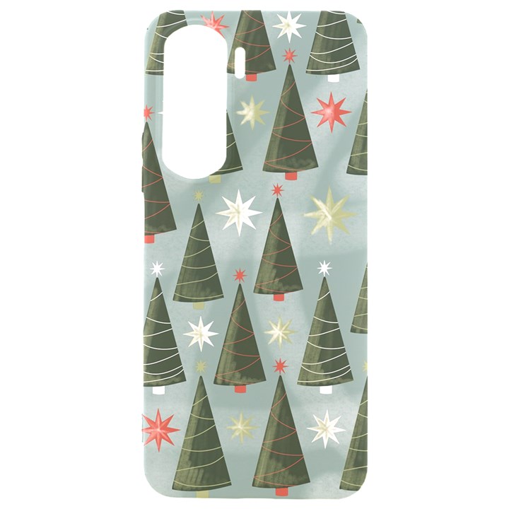 Christmas Trees Pattern Samsung Galaxy S24 Plus 6.7 Inch Black TPU UV Case