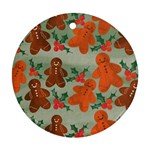 Christmas Cookies Cookie Advent Pattern Ornament (Round) Front