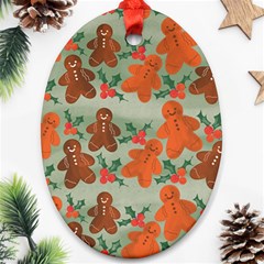 Christmas Cookies Cookie Advent Pattern Ornament (oval)