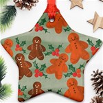 Christmas Cookies Cookie Advent Pattern Ornament (Star) Front