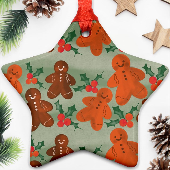 Christmas Cookies Cookie Advent Pattern Ornament (Star)