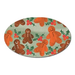 Christmas Cookies Cookie Advent Pattern Oval Magnet by Bedest