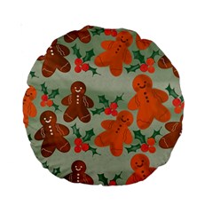 Christmas Cookies Cookie Advent Pattern Standard 15  Premium Round Cushions by Bedest