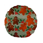 Christmas Cookies Cookie Advent Pattern Standard 15  Premium Round Cushions Front