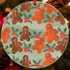 Christmas Cookies Cookie Advent Pattern Uv Print Acrylic Ornament Round by Bedest