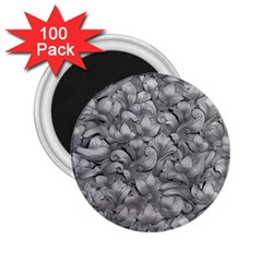 Silver Blossom Elegance Print (ai+human) 2 25  Magnets (100 Pack) 