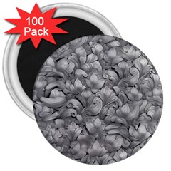 Silver Blossom Elegance Print (ai+human) 3  Magnets (100 Pack) by dflcprintsclothing