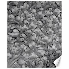 Silver Blossom Elegance Print (ai+human) Canvas 16  X 20  by dflcprintsclothing