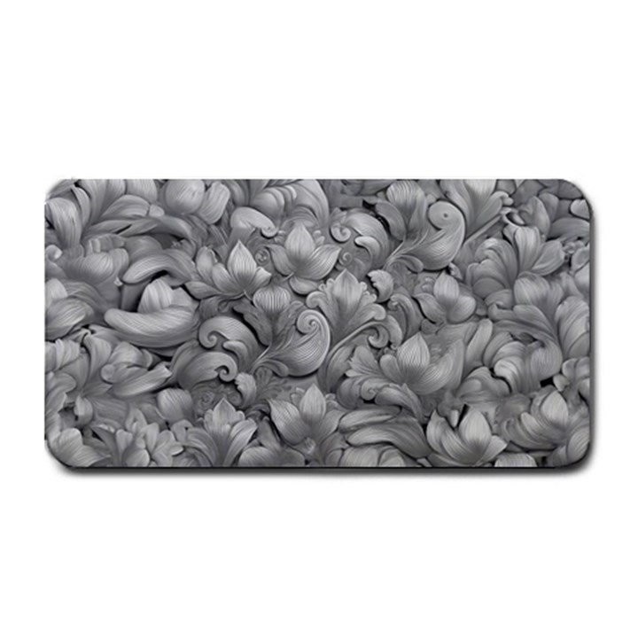 Silver Blossom Elegance Print (AI+Human) Medium Bar Mat