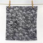 Silver Blossom Elegance Print (AI+Human) Face Towel Front