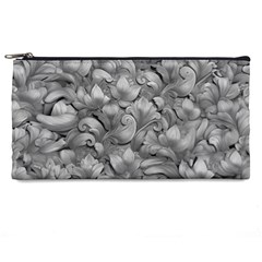 Silver Blossom Elegance Print (ai+human) Pencil Case by dflcprintsclothing