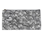 Silver Blossom Elegance Print (AI+Human) Pencil Case Front