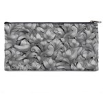 Silver Blossom Elegance Print (AI+Human) Pencil Case Back