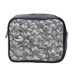 Silver Blossom Elegance Print (ai+human) Mini Toiletries Bag (two Sides) by dflcprintsclothing