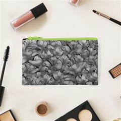 Silver Blossom Elegance Print (ai+human) Cosmetic Bag (xs) by dflcprintsclothing