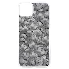 Silver Blossom Elegance Print (ai+human) Iphone 15 Pro Tpu Uv Print Case by dflcprintsclothing