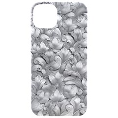 Silver Blossom Elegance Print (ai+human) Iphone 15 Pro Black Uv Print Pc Hardshell Case by dflcprintsclothing