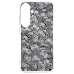 Silver Blossom Elegance Print (ai+human) Samsung Galaxy S24 Ultra 6 9 Inch Tpu Uv Case by dflcprintsclothing